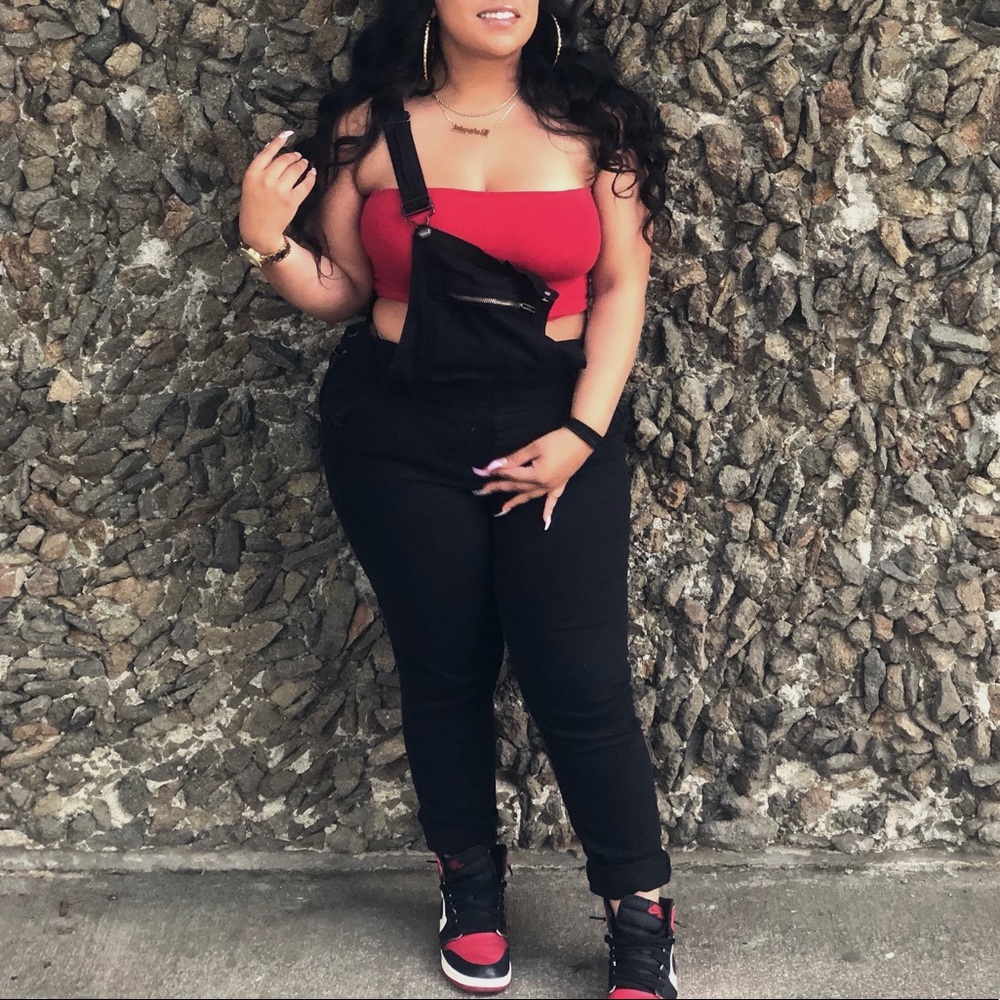 Black overalls